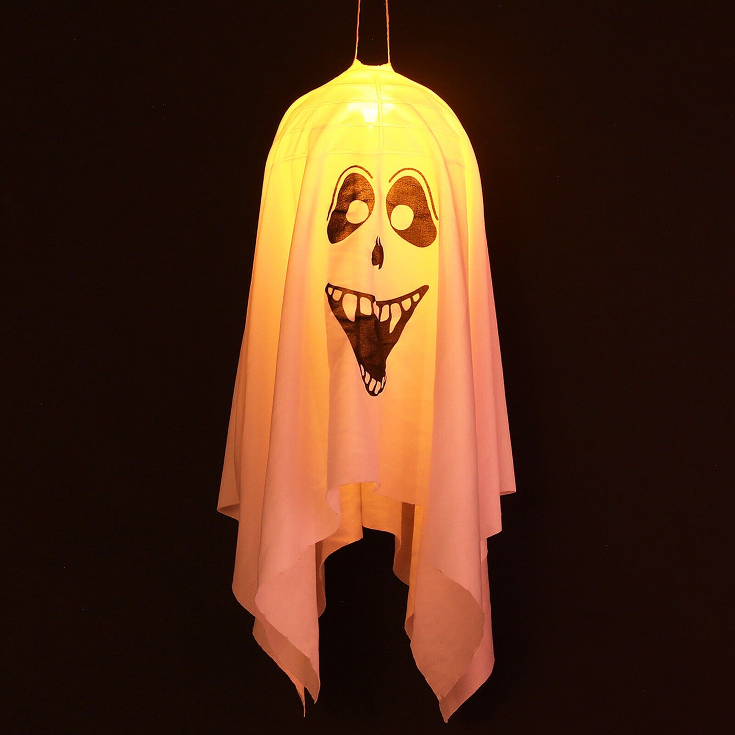 Halloween LED Hanging Orange Ghost Lights Indoor Outdoor Garden Party Bar Decor