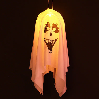 Halloween LED Hanging Orange Ghost Lights Indoor Outdoor Garden Party Bar Decor