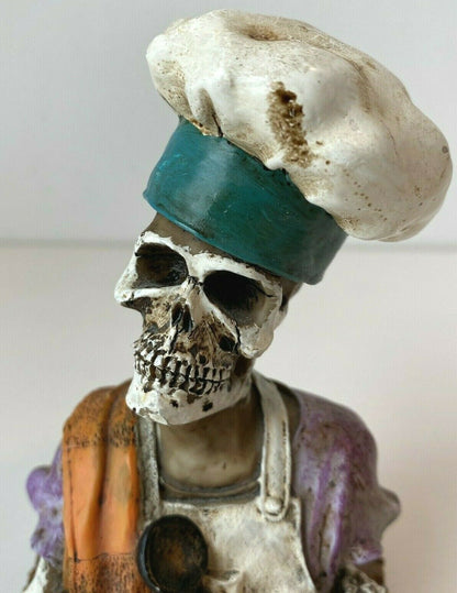 Halloween Decoration Skull Day of Dead Cook Baker Figurine