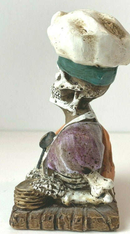 Halloween Decoration Skull Day of Dead Cook Baker Figurine