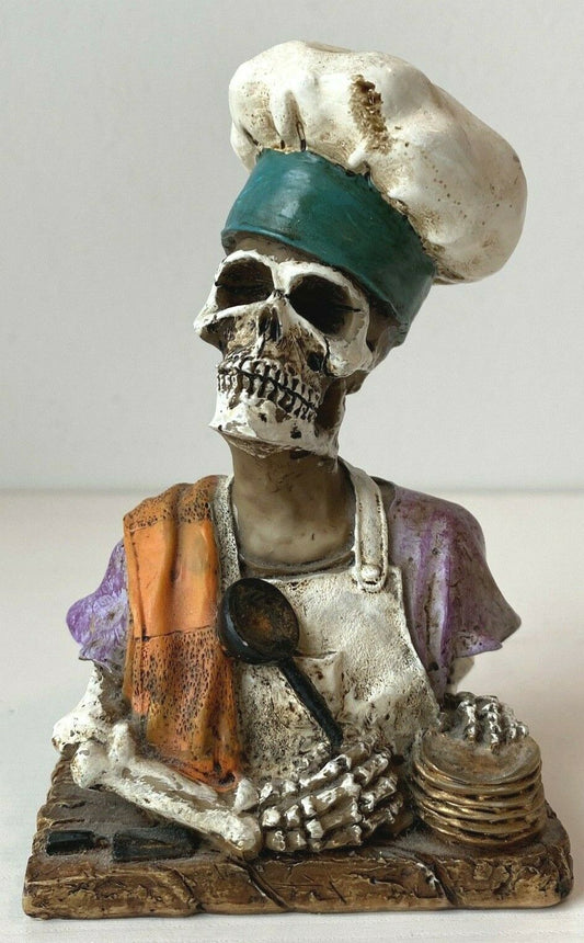 Halloween Decoration Skull Day of Dead Cook Baker Figurine