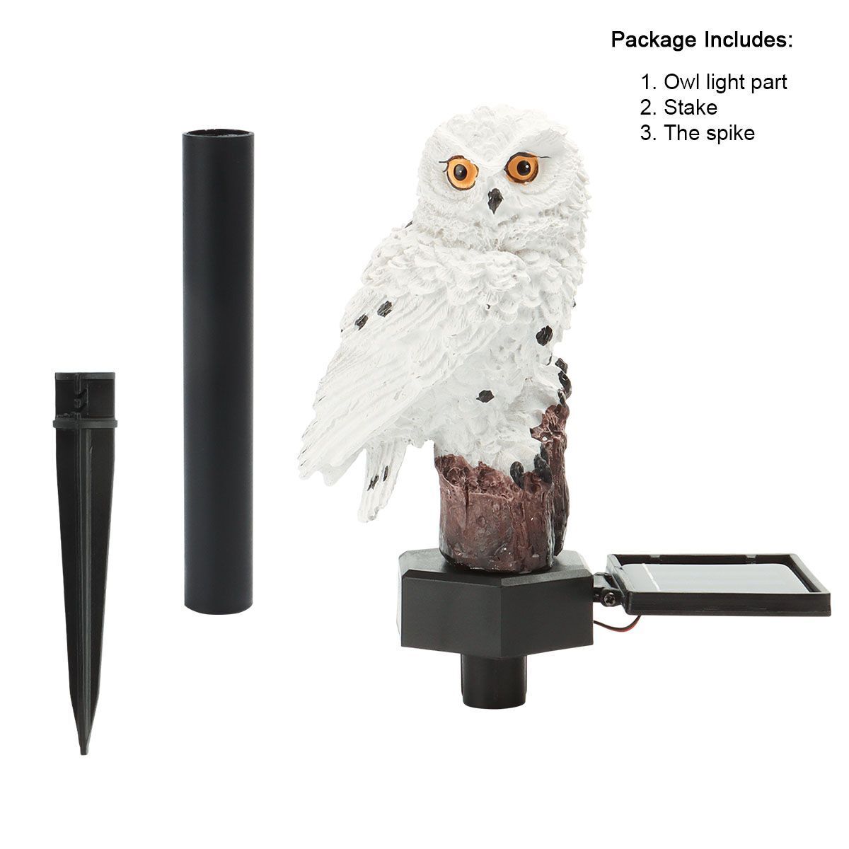 Solar Power LED Owl Parrot Lawn Light Outdoor Garden Landscape Lamp Halloween US
