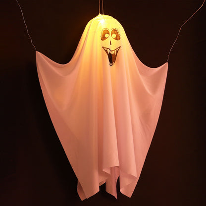 Halloween LED Hanging Orange Ghost Lights Indoor Outdoor Garden Party Bar Decor