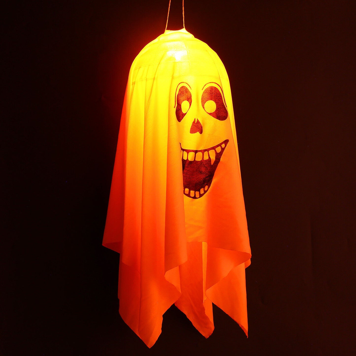 Halloween LED Hanging Orange Ghost Lights Indoor Outdoor Garden Party Bar Decor