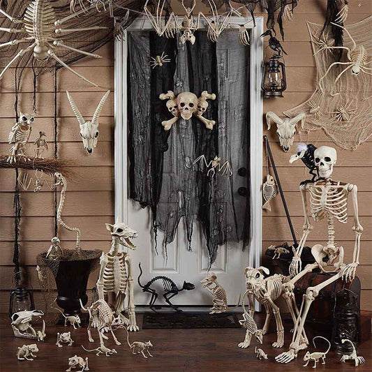 Halloween Skeleton Cat Dog Mouse Bat Prop Animal Bones Party Horror Decoration
