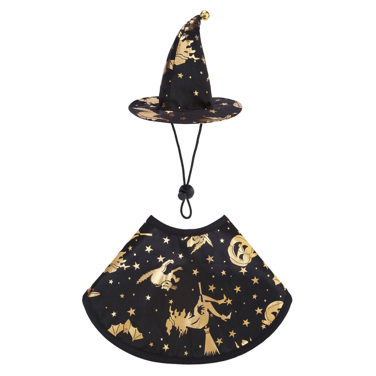 Halloween Witch Wizard Cosplay Dog Cat Costume Fancy Party Pet Cloak With Hat
