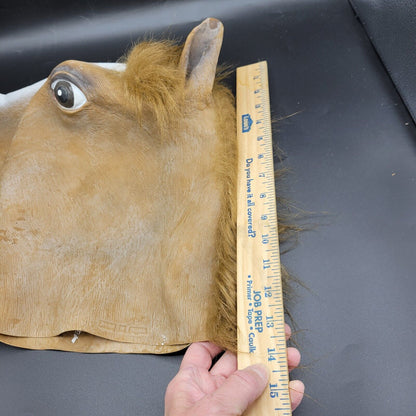 Capall Head Creepy Oíche Shamhna éadaí Amharclann Rubber Masc