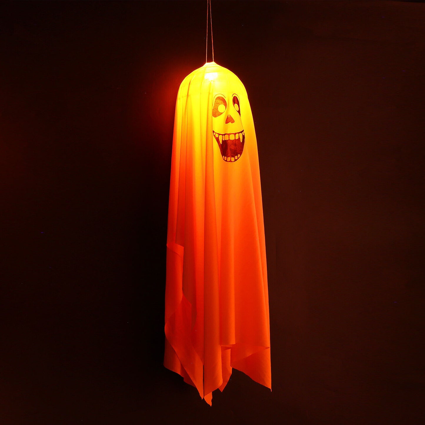 Halloween LED Hanging Orange Ghost Lights Indoor Outdoor Garden Party Bar Decor