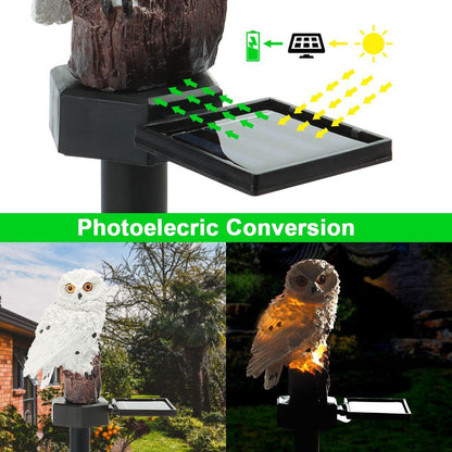 Solar Power LED Owl Parrot Lawn Light Outdoor Garden Landscape Lamp Halloween US