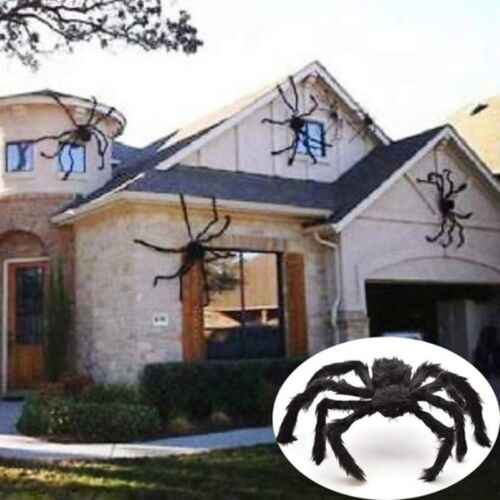 Halloween Large Black Spider Scary Haunted House Prop Party Decor Outdoor Indoor