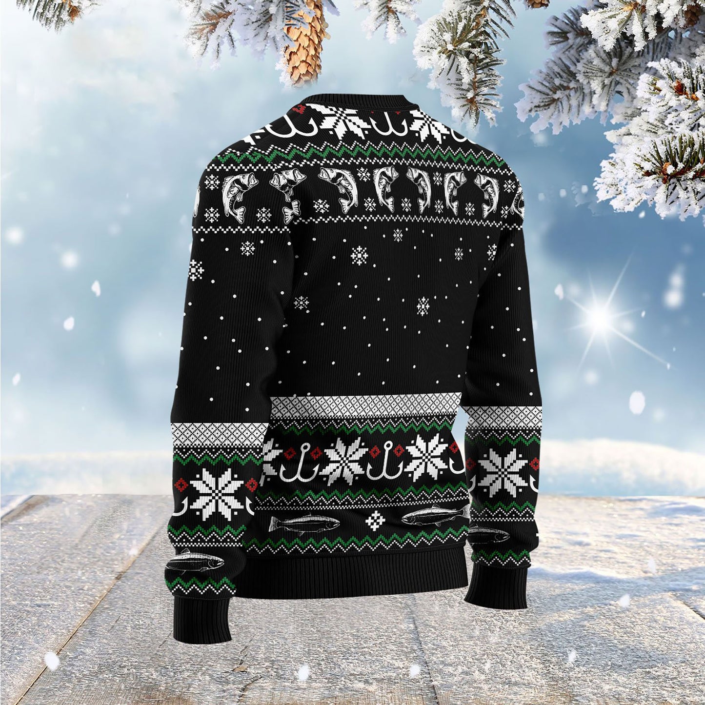 Daidí na Nollag ag Iascaireacht Geansaí Nollag Gránna, Geansaí Gránna Nollag, Bronntanas Nollag, Bronntanas Nollag 2024