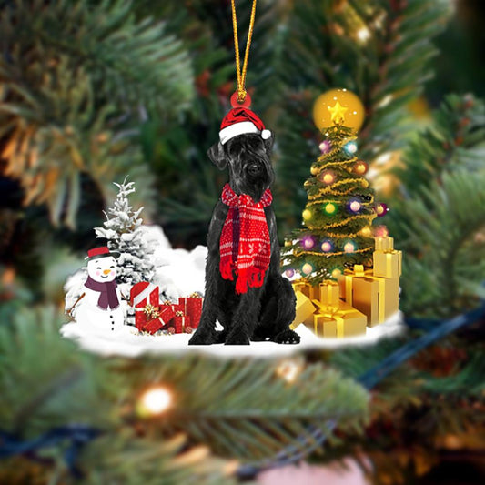 Schnauzer Christmas Ornament Christmas Tree Hanging Acrylic Ornament Gift - Best gifts your whole family