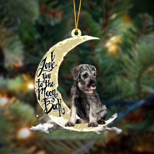 Schnauzer I Love You To The Moon And Back Hanging Ornament Dog Ornament, Car Ornament, Christmas Ornament - Best gifts your whole family