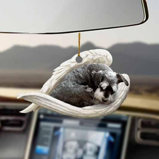 Schnauzer Sleeping Angel Schnauzer Lovers Dog Lovers Ornament - Best gifts your whole family