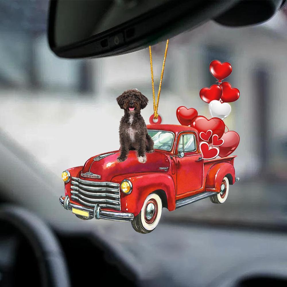 Schnoodle-Red Sports Car-Two Sided Ornament - Best gifts your whole family