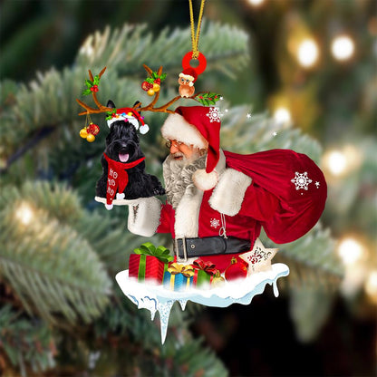 Scottish Terrier And Santa Claus Christmas Ornament Godmerc - Best gifts your whole family