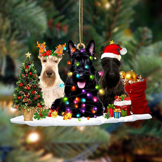 Scottish Terrier-Christmas Dog Friends Hanging Ornament - Best gifts your whole family