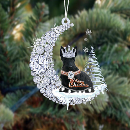 Scottish Terrier Diamond Moon Merry Christmas Ornament Christmas Gift For Dog Lover - Best gifts your whole family
