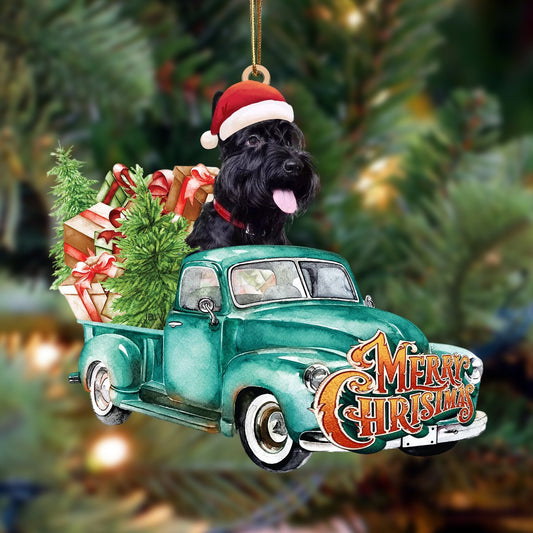 Scottish Terrier-Green Truck Hanging Ornament - Best gifts your whole family
