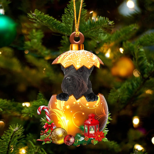 Scottish Terrier In Golden Egg Christmas Ornament - Best gifts your whole family