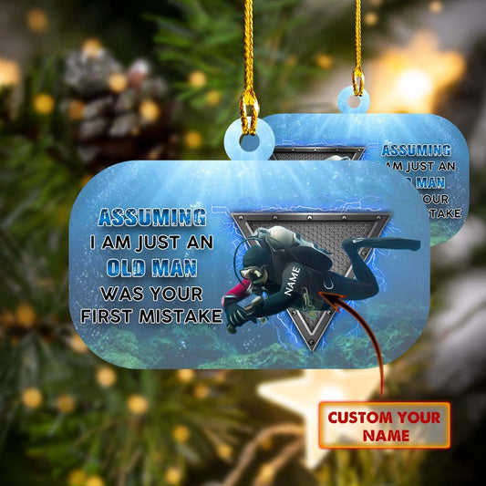 Scuba Diving Ornament - Scuba Diver Gift Car Ornament - Best gifts your whole family