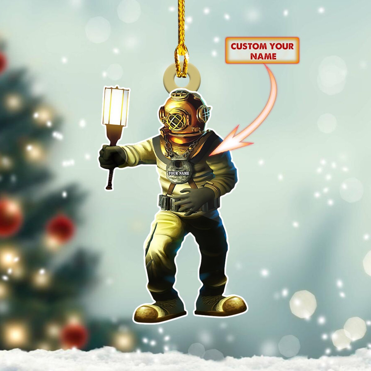 Scuba Diving Ornament - Scuba Diving Gift Scuba Diver Gift - 79 - QB95 Car Ornament - Best gifts your whole family