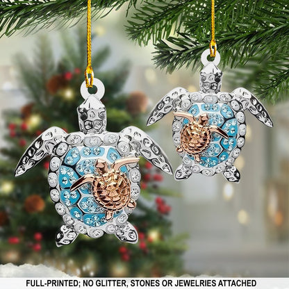 Sea Turtle Custom Shaped Printed Ornament - Best gifts your whole family