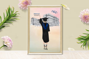 Personalized Picture Unique Personalized Graduation Print Gift, Graduation About Friends Printable, Graduation Gift For Her, Personalized Portrait Print