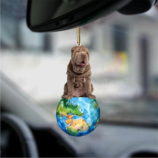 Shar Pei-Around My Dog-Two Sided Ornament - Best gifts your whole family