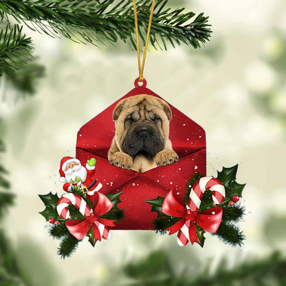 Shar Pei Christmas Letter Ornament Dog Christmas Decoration - Best gifts your whole family