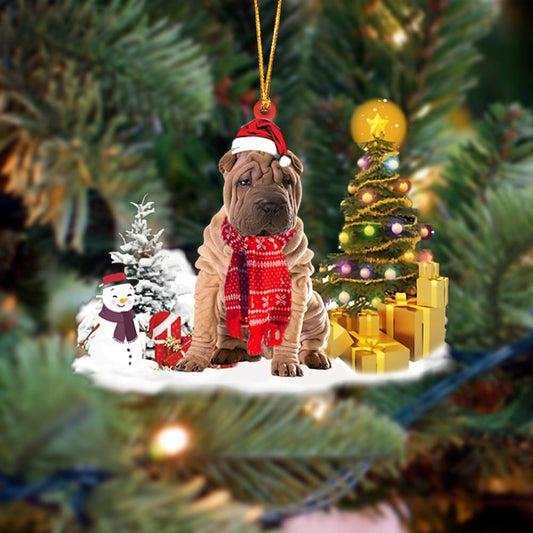 Shar Pei Christmas Ornament Christmas Tree Hanging Acrylic Ornament Gift - Best gifts your whole family