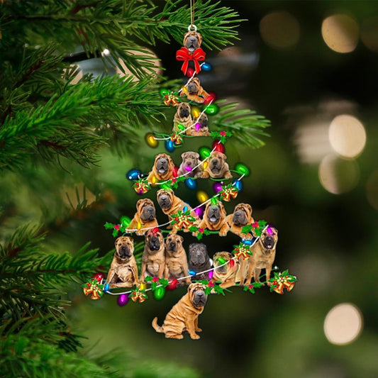 Shar Pei-Christmas Tree Lights-Two Sided Ornament - Best gifts your whole family