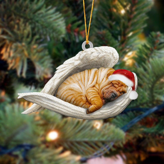 Shar Pei Sleeping Angel Christmas Ornament Godmerc - Best gifts your whole family