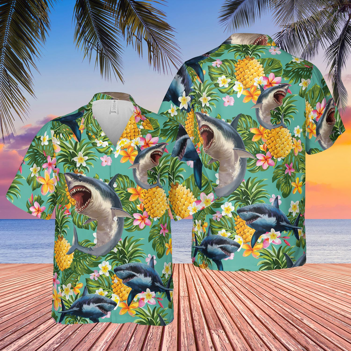 Shark Hawaiian Shirt,Hawaiian Shirt Gift,Christmas Gift