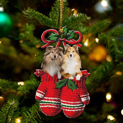 Sheltie Inside Your Gloves Christmas Holiday-Two Sided Ornament Christmas 2022 Ornament Gift - Best gifts your whole family
