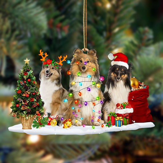 Shetland Sheepdog-Christmas Dog Friends Hanging Ornament - Best gifts your whole family