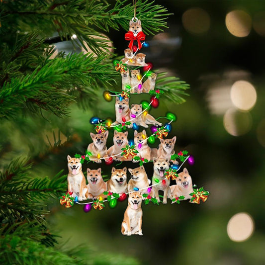 Shiba Inu-Christmas Tree Lights-Two Sided Ornament - Best gifts your whole family