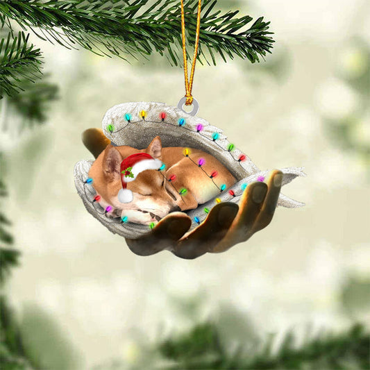 Shiba Inu Sleeping Angel In God Hand Christmas Ornament Godmerch Ornament - Best gifts your whole family