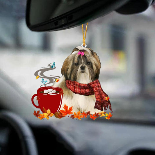 Shih Tzu 1-Fall Chocolate-Two Sided Ornament - Best gifts your whole family