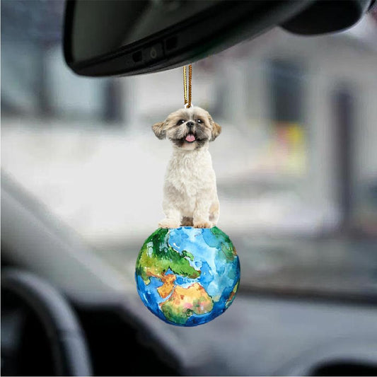 Shih Tzu-Around My Dog-Two Sided Ornament - Best gifts your whole family