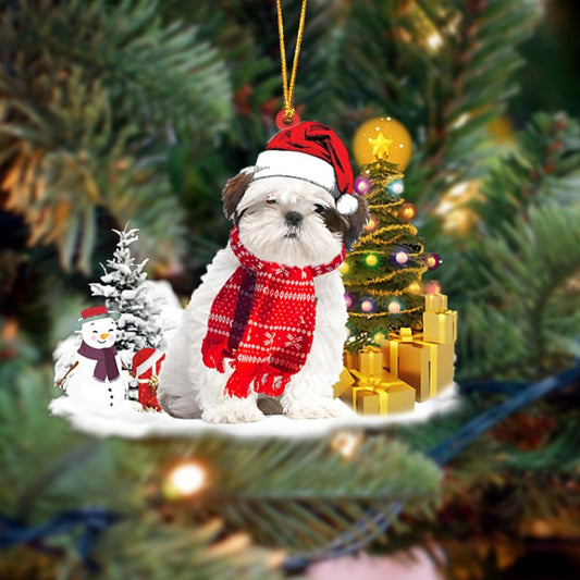 Shih Tzu Christmas Ornament Christmas Tree Hanging Acrylic Ornament Gift - Best gifts your whole family
