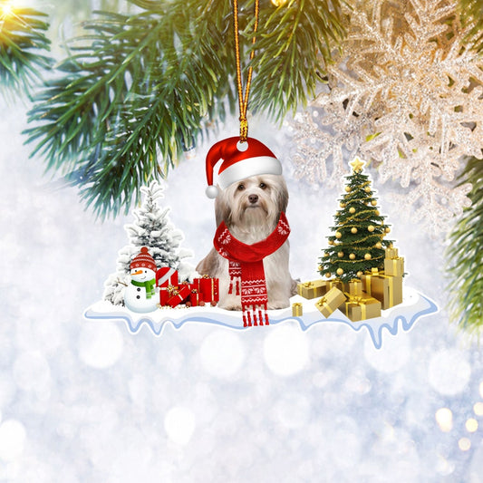 Shih Tzu Santa Christmas Tree Ornament Flat 2D, Pet Dog Lover Gifts, Christmas Tree Ornament, Home Decor - Best gifts your whole family