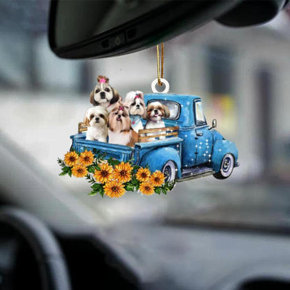 Shih Tzu -Take The Trip Classic- Two Sided Ornament - Best gifts your whole family