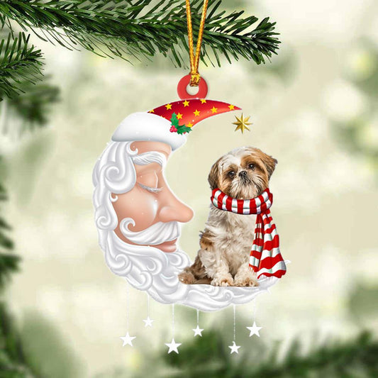 Shih Tzu With Santa Christmas Ornament Dog Christmas Ornament - Best gifts your whole family