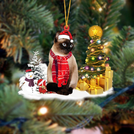 Siamese Cat Christmas Ornament Christmas Tree Hanging Acrylic Ornament Gift - Best gifts your whole family