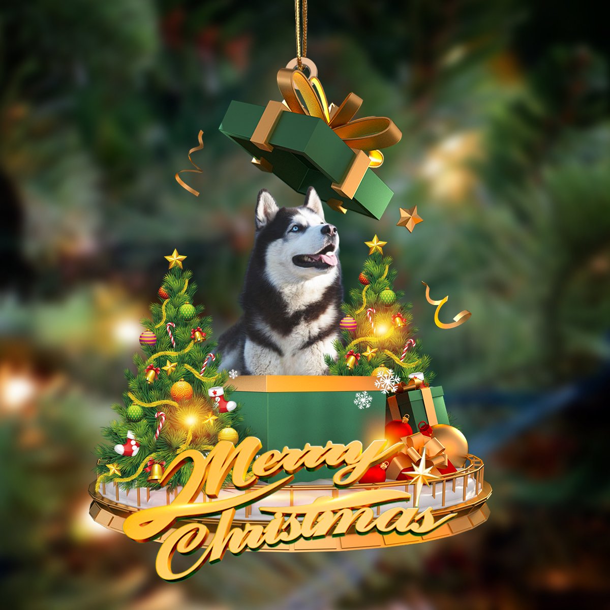 Siberian Husky-Christmas Gifts&Dogs Hanging Ornament - Best gifts your whole family