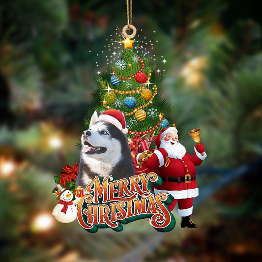 Siberian Husky-Christmas Tree&Dog Hanging Ornament - Best gifts your whole family