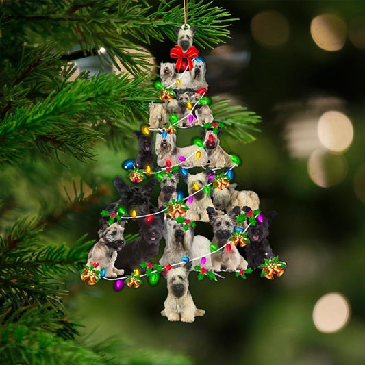 Skye Terrier-Christmas Tree Lights-Two Sided Ornament - Best gifts your whole family