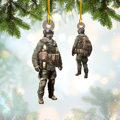 Solider Custom Shaped Ornament - Dah 163 Car Ornament - Best gifts your whole family