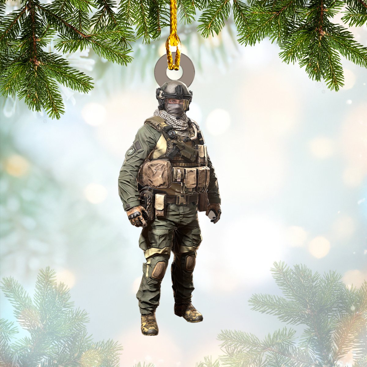 Solider Custom Shaped Ornament - Dah 163 Car Ornament - Best gifts your whole family